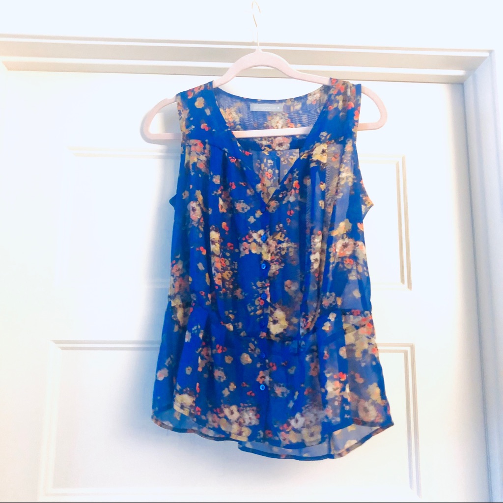 Olivia Moon Flowy Peplum Blouse